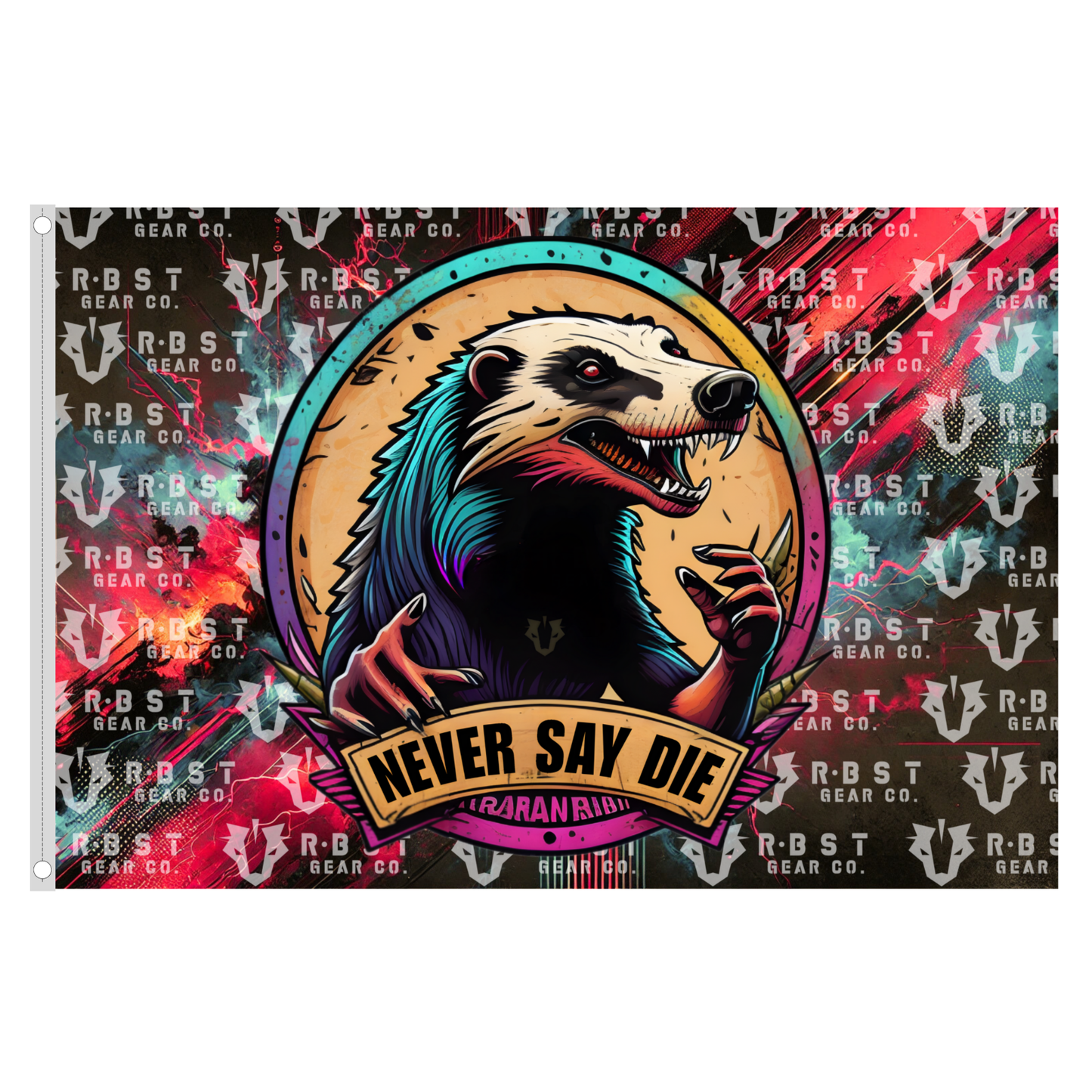 3'X5' Flag | Abstract NVR SAY DIE - RBST GEAR CO.