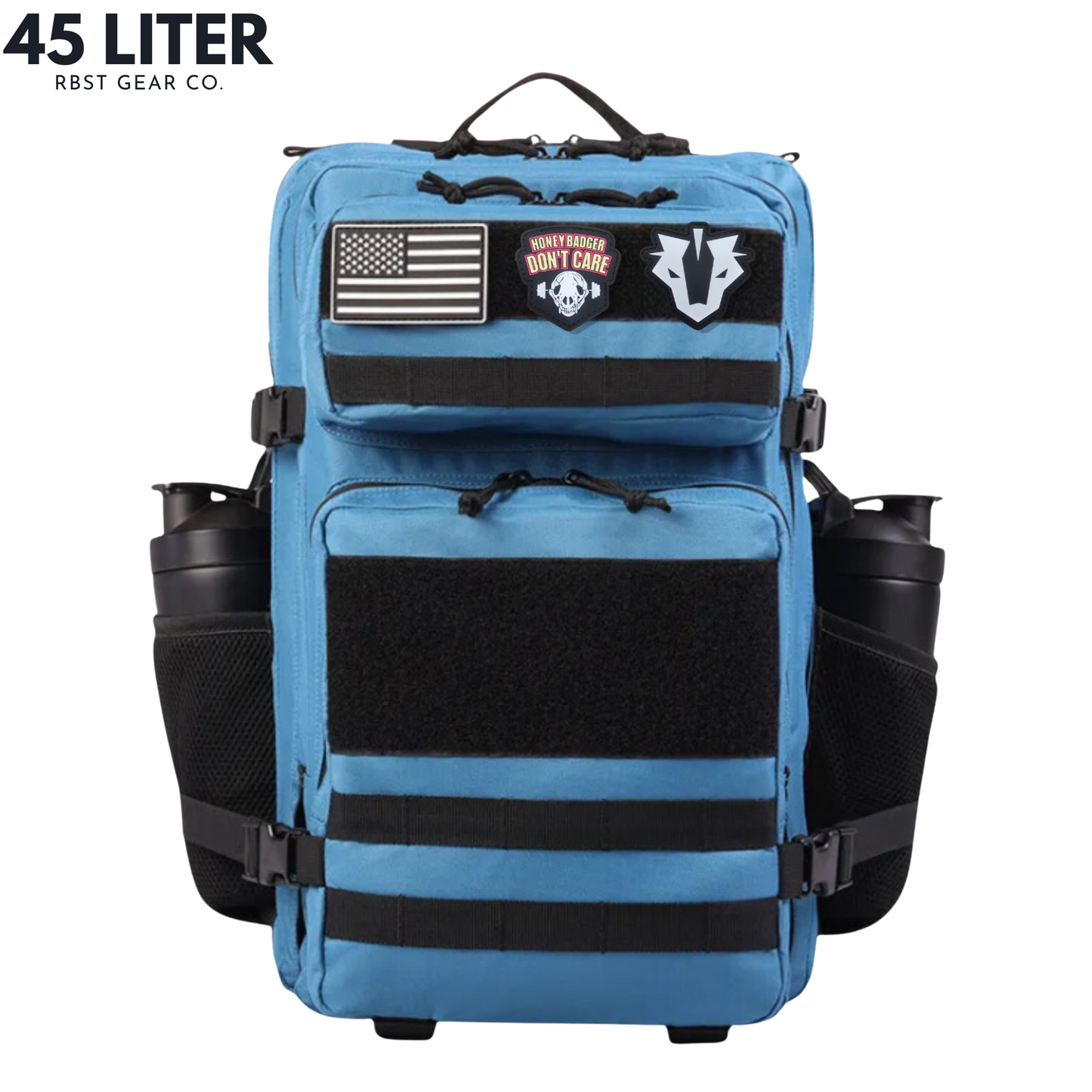 Tactical backpack designed for work, CrossFit, and gym use, displayed from a front angle to highlight its robust and multifunctional features.