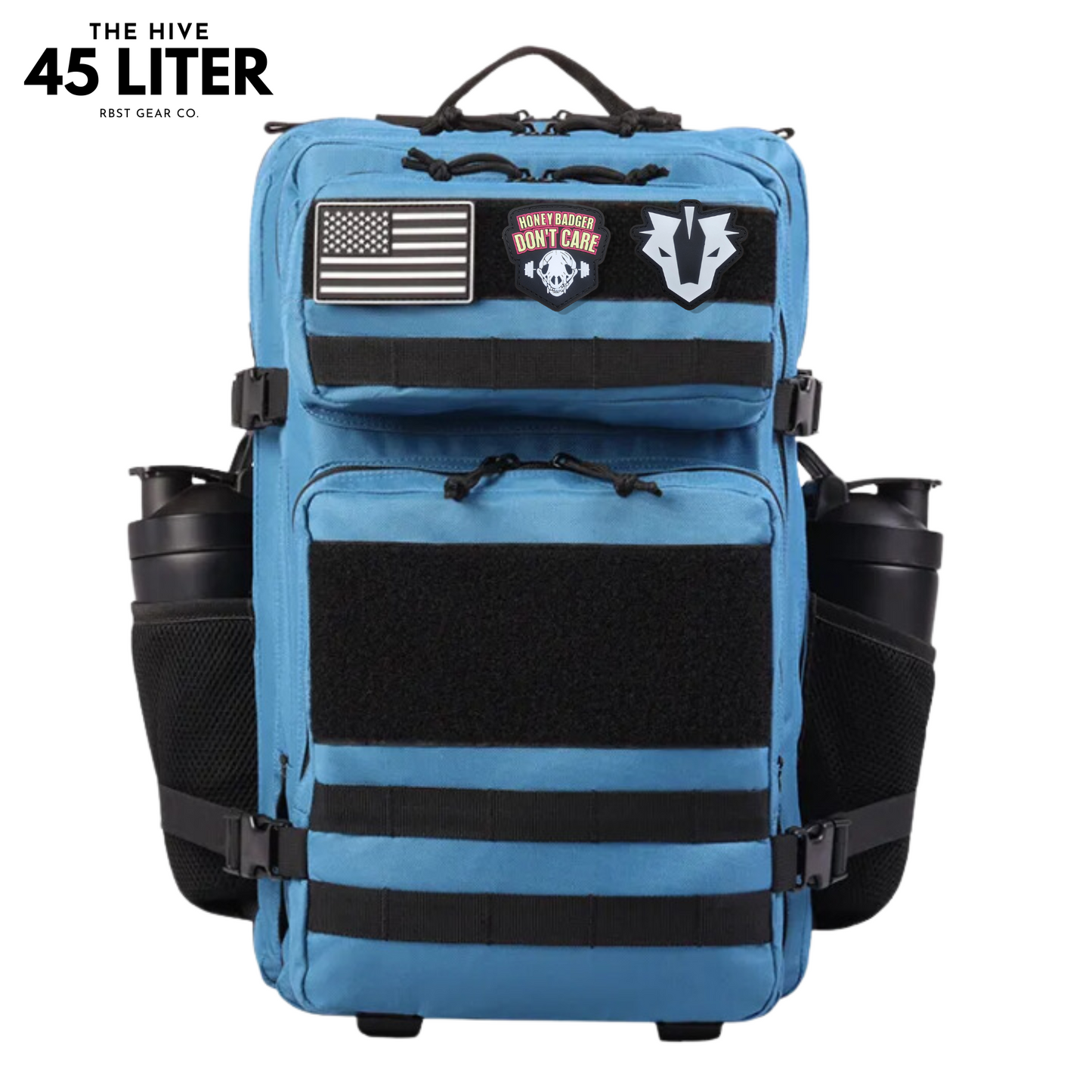 Tactical backpack designed for work, CrossFit, and gym use, displayed from a front angle to highlight its robust and multifunctional features.