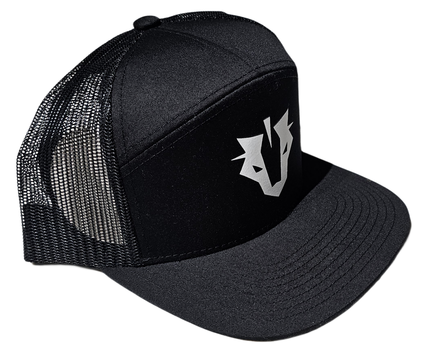 Black 707 Snapback Panel Trucker Cap