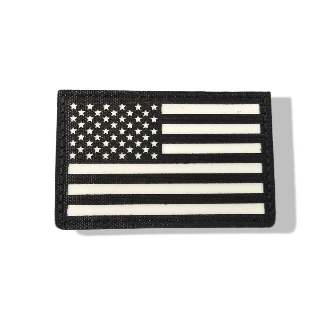 white american flag patch - rbst gear co - honey badger dont care