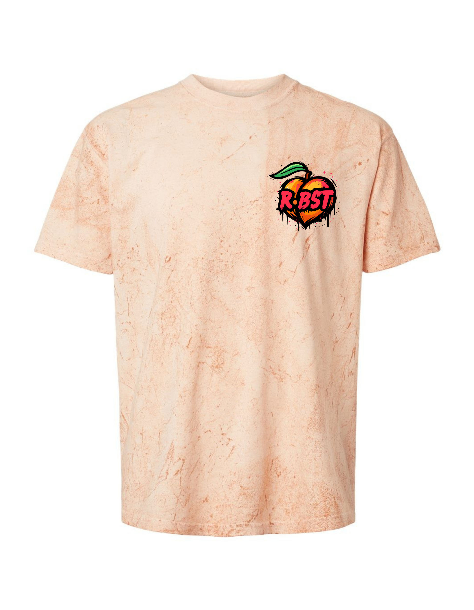 rbst gear co - thick clue tee - crossfit - peach - front