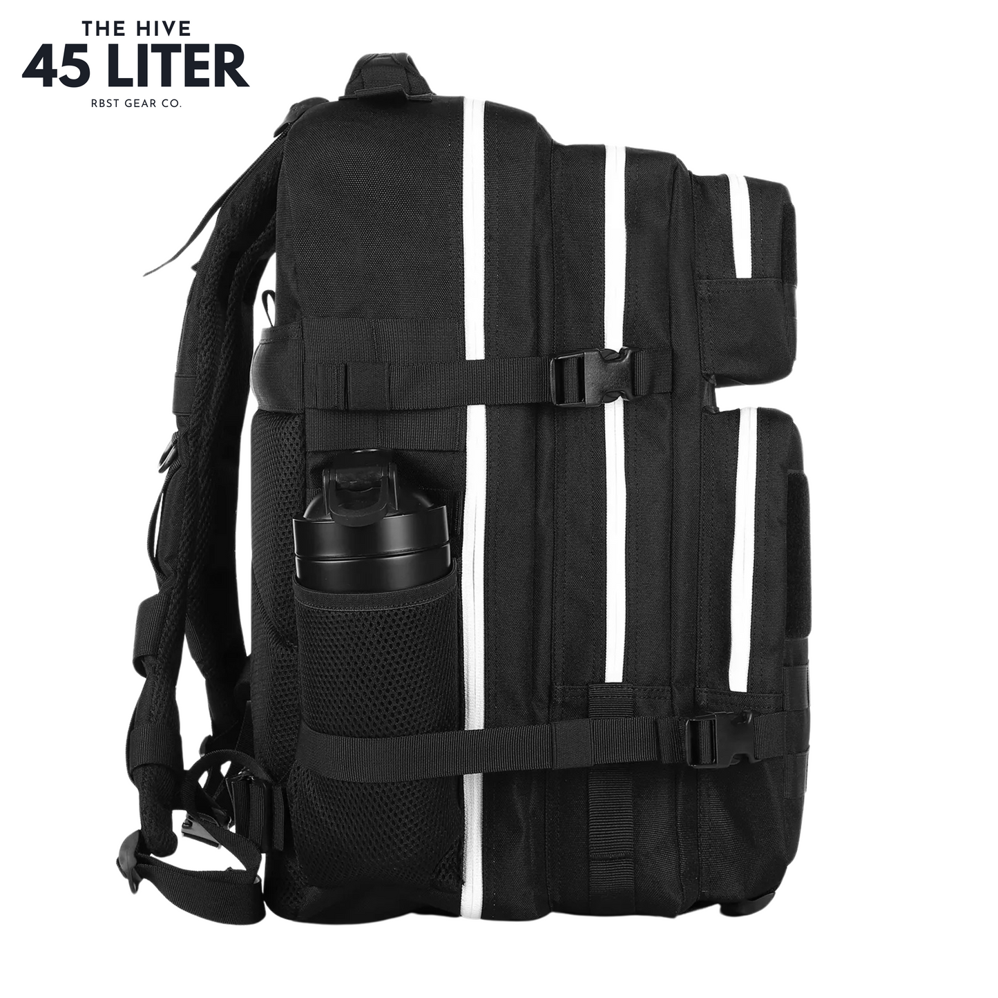 45L Tactical Backpack – Graphite Black - Rugged & Versatile
