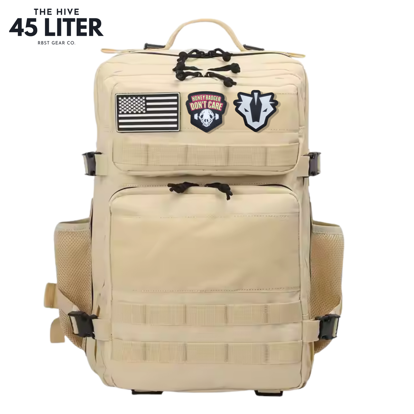 45L Tactical Backpack – Sandstone - Rugged & Versatile