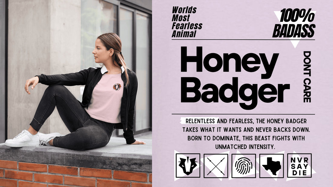 Fearless and Unfazed: The Honey Badger ‘Don’t Care’ Shirt for Women - RBST GEAR CO.