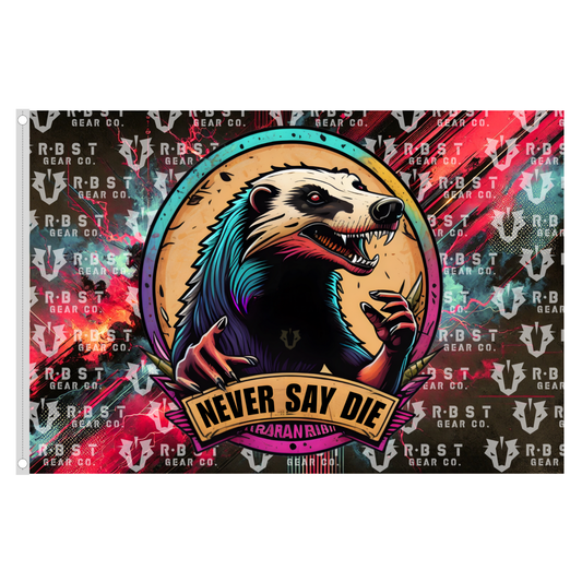 3'X5' Flag | Abstract NVR SAY DIE - RBST GEAR CO.