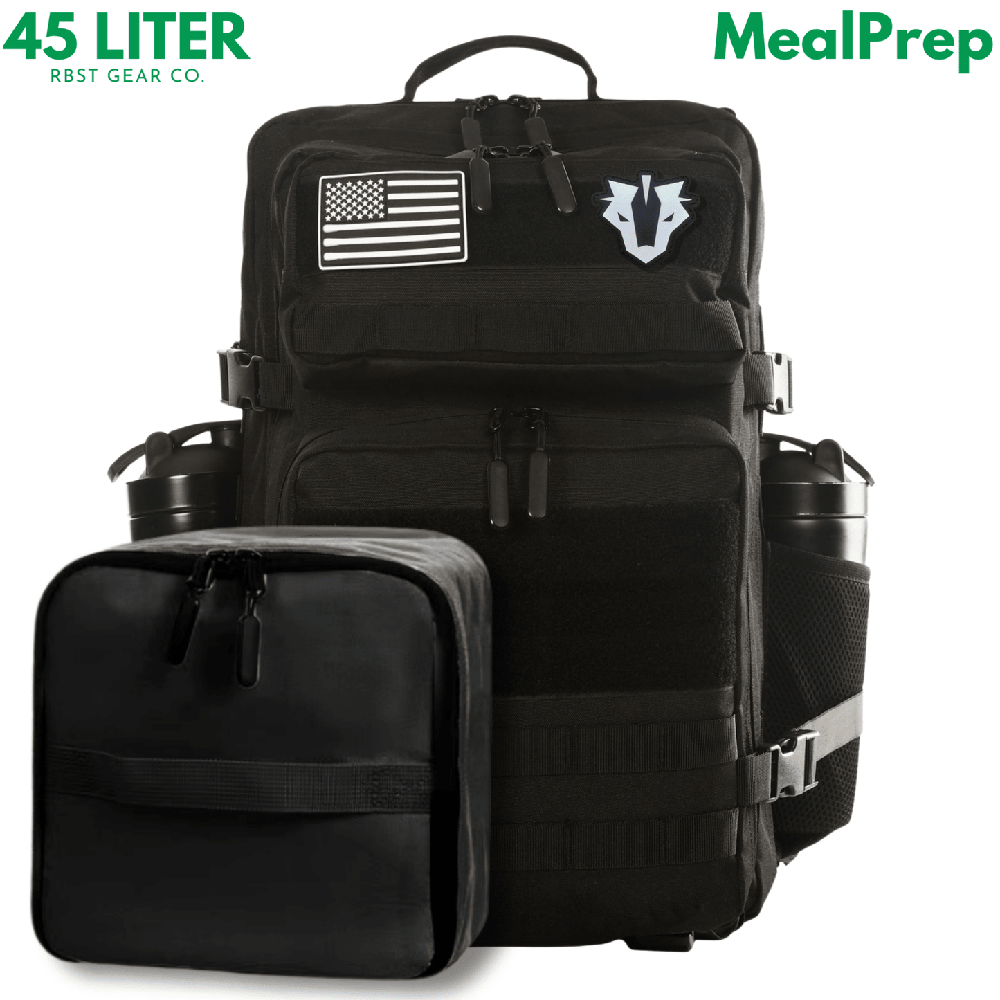 45L Meal Prep Tactical Backpack – Graphite Black - Durable & Multifunctional - RBST GEAR CO.