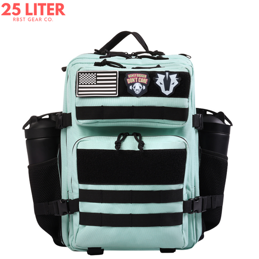 Tactical backpack designed for work, CrossFit, and gym use, displayed from a front angle to highlight its robust and multifunctional features.