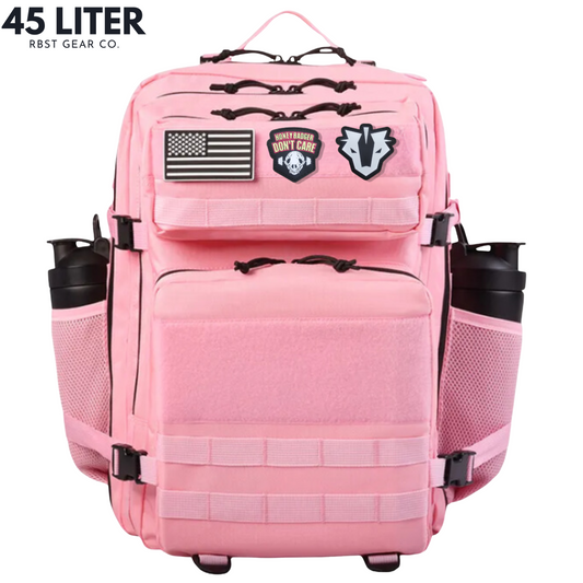 Tactical backpack designed for work, CrossFit, and gym use, displayed from a front angle to highlight its robust and multifunctional features.
