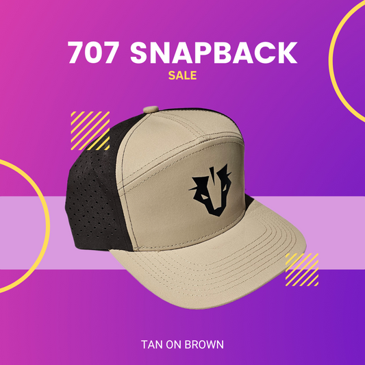 Tan 707 Snapback Panel Trucker Cap