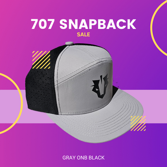 Gray 707 Snapback Panel Trucker Cap