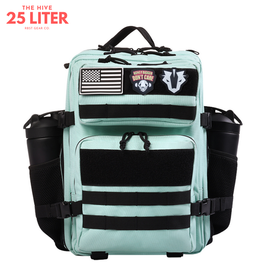 Tactical backpack designed for work, CrossFit, and gym use, displayed from a front angle to highlight its robust and multifunctional features.