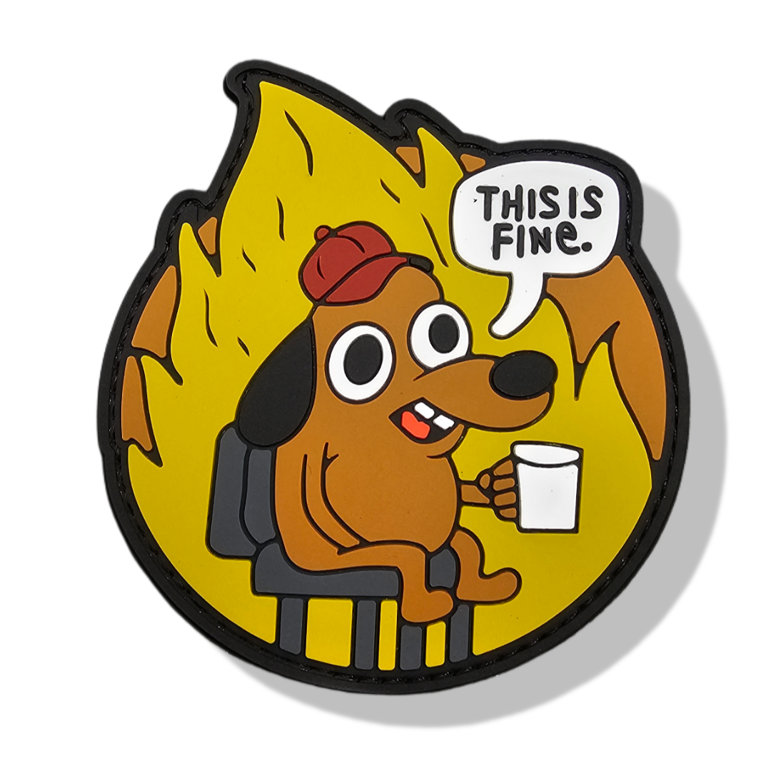 this is fine meme - rbst gear co - honey badger dont care 