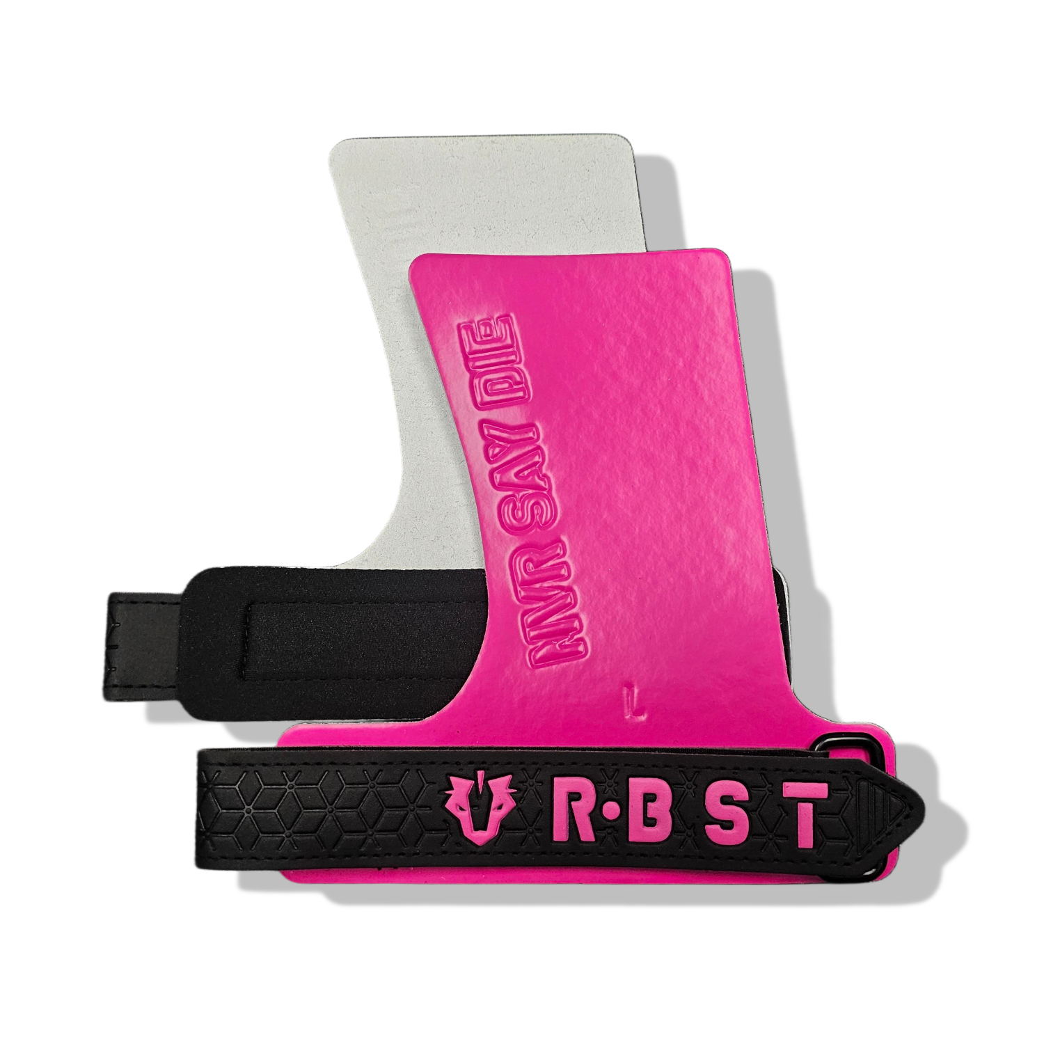 CrossFit pullup grips displayed front-facing, highlighting design, durability, and premium craftsmanship.
