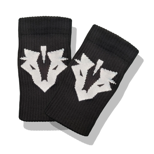 Close-up view of the Badger wristband designed to wick away sweat during intense workouts.
