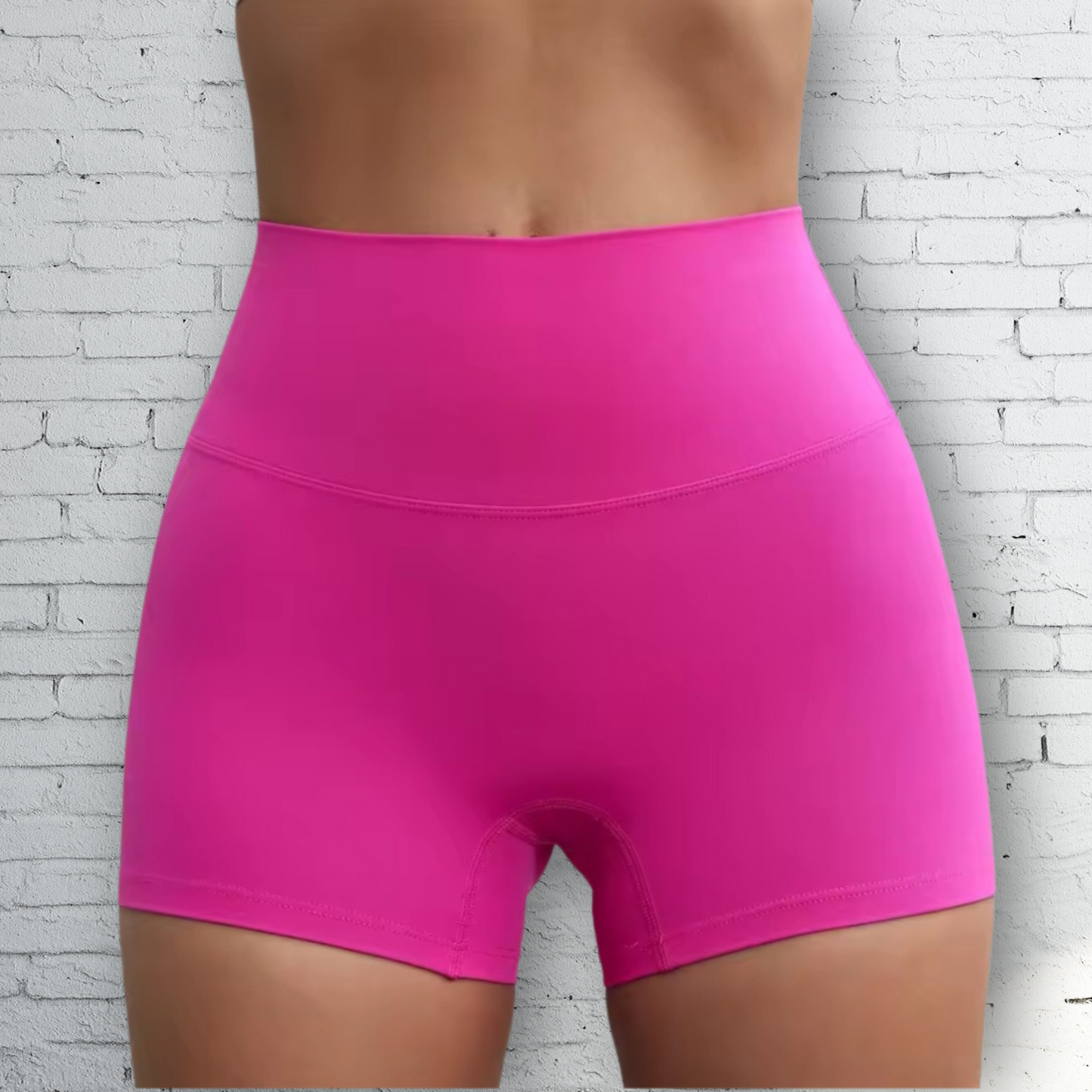 High Waist Shorts | 3" inseam | Rhododendron powder