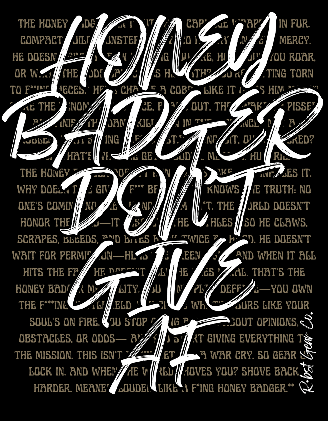 Don't Give AF | Black - RBST GEAR CO.