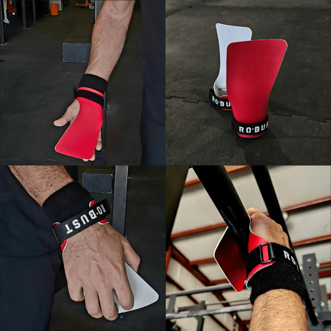 Honey Badger Pull - Up Grips - Red | Carbon Hand Grips - RBST GEAR CO.