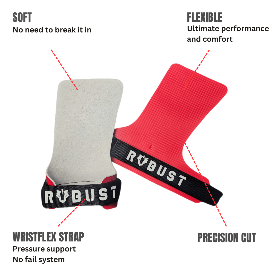 Honey Badger Pull - Up Grips - Red | Carbon Hand Grips - RBST GEAR CO.