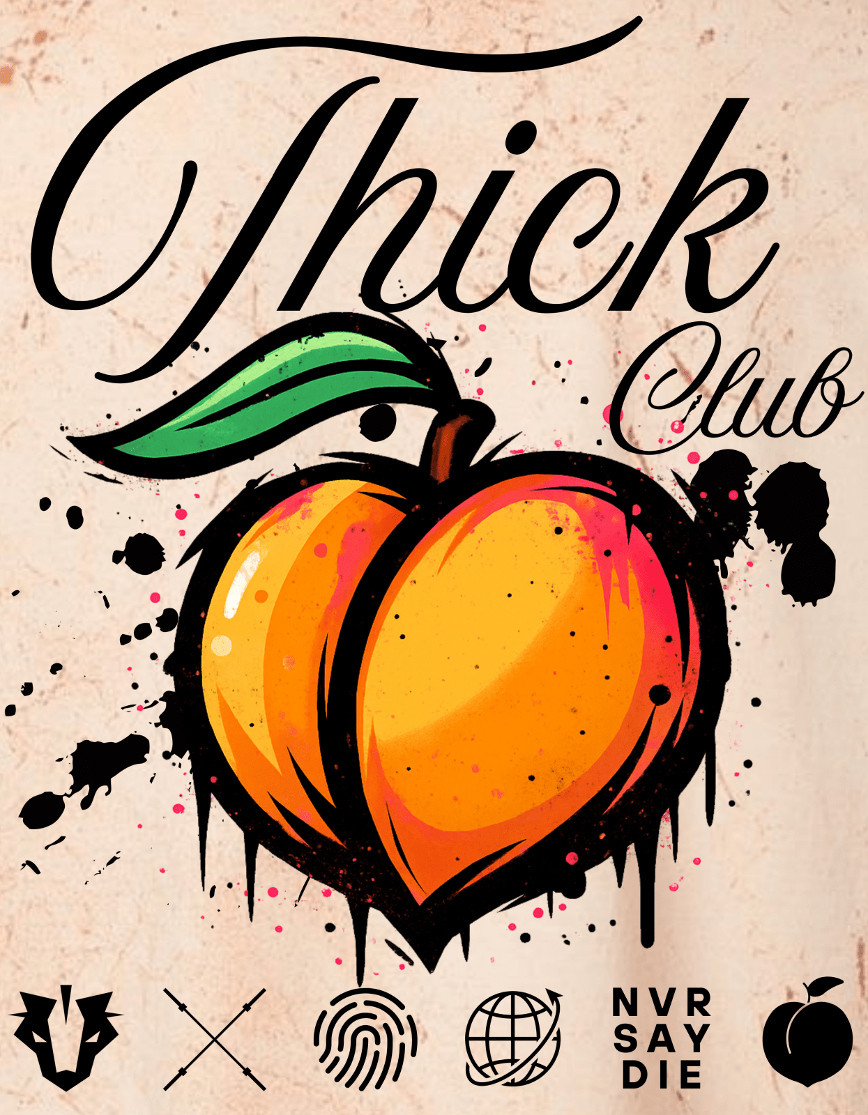 Thick Club Tee | Peach - RBST GEAR CO.